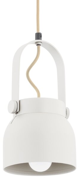 Argon 8290 - Lustr na lanku LOGAN 1xE27/15W/230V pr. 14 cm bílá