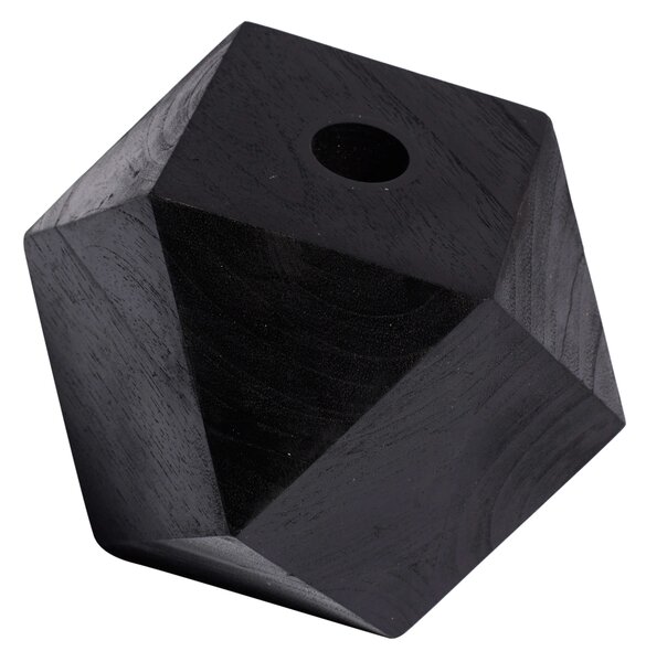 Teakový svícen Diamond Black 10 cm Muubs