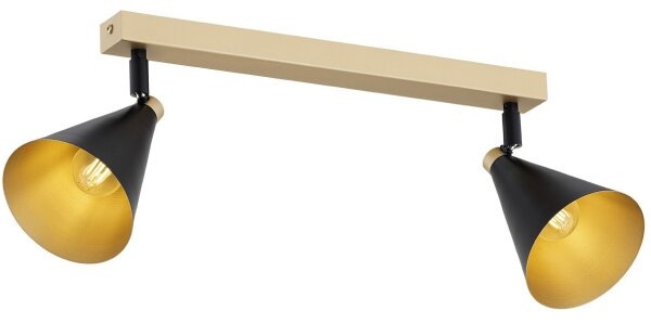 Argon 7147 - Bodové svítidlo LUCINDA 2xE14/7W/230V černá/zlatá