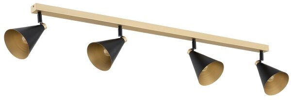 Argon 1805 - Bodové svítidlo LUCINDA 4xE14/7W/230V černá/zlatá