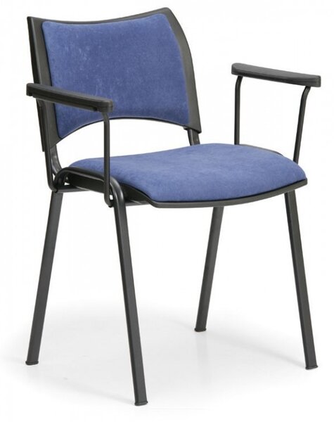 Konferenční čalouněná židle, modrá Biedrax Z9100M