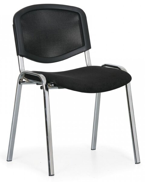 Konferenční čalouněná židle, černá Biedrax Z9854C