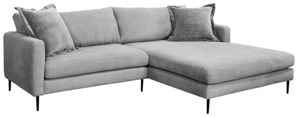 ROHOVÁ SEDAČKA, textil, šedá P & B - Sedací soupravy, Online Only