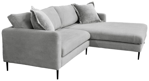 ROHOVÁ SEDAČKA, textil, šedá P & B - Sedací soupravy, Online Only