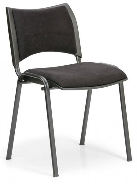 Konferenční čalouněná židle, černá Biedrax Z9094C