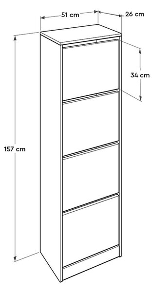 Skříňka na boty Seiko (Bílá)