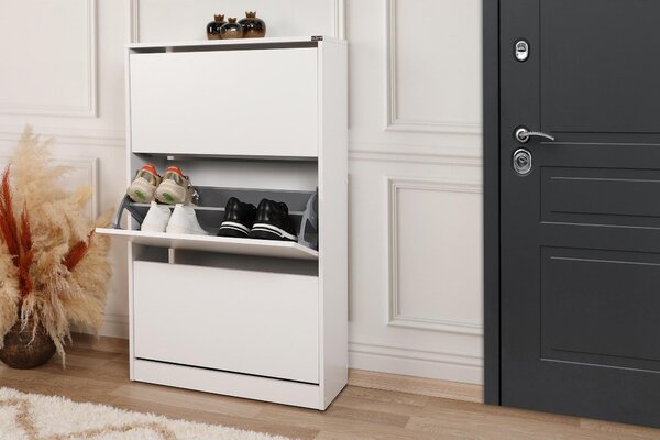 Botník (skříňka na boty) Kupuba (bílá). Akce -25%