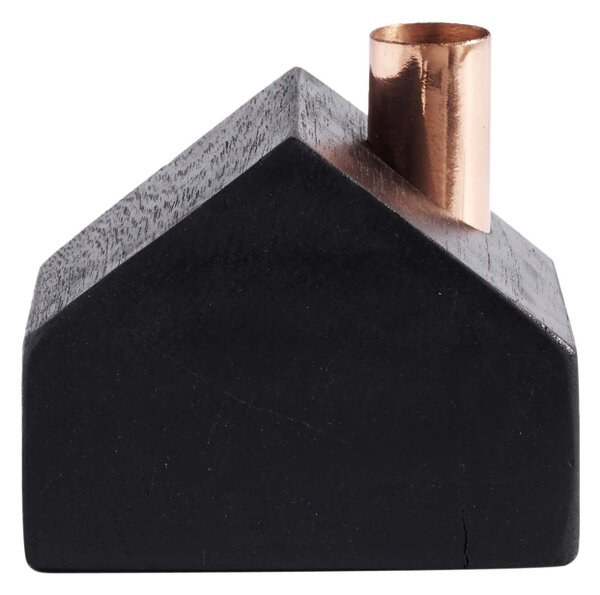 Teakový svícen House Mimi Black Muubs