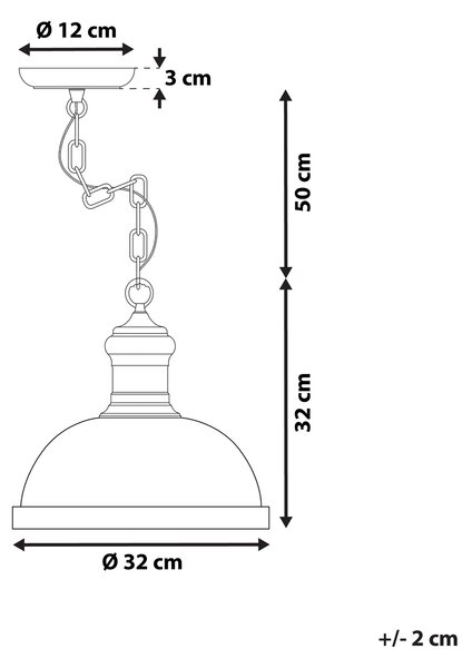 Závěsná lampa DIDESSA Kov Modrá
