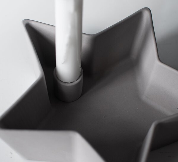 Keramický svícen Lidatorp Star Light Grey XL Storefactory Scandinavia