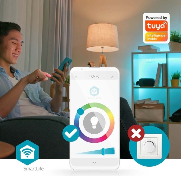 Nedis WIFILAC31WT - LED RGBW Stmívatelné svítidlo LED/18W/230V 2700-6500K Wi-Fi