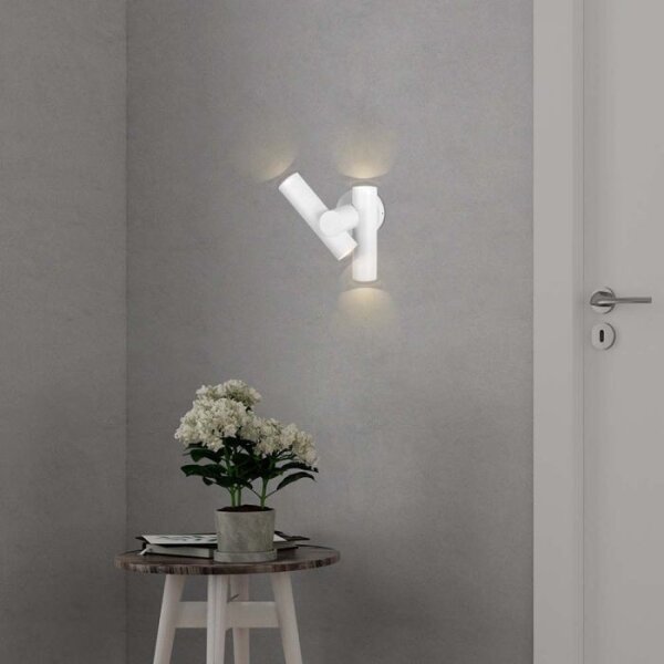 LED Venkovní nástěnné bodové svítidlo 2xLED/3W/230V 3000K IP44 bílá