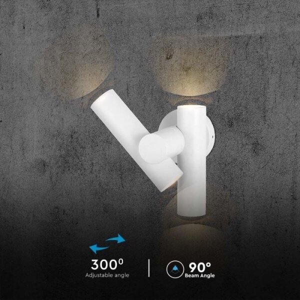 LED Venkovní nástěnné bodové svítidlo 2xLED/3W/230V 3000K IP44 bílá