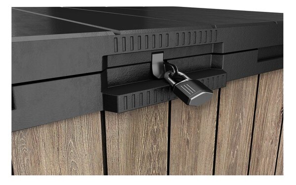Hnědý plastový zahradní úložný box Deco – Keter