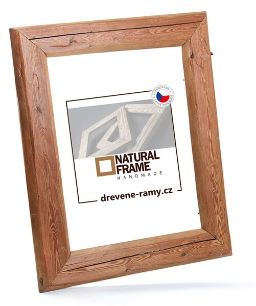 Zrcadlo v dřevěném rámu 40x50 cm, NATURAL-FRAME (Rám: Cena za rám)