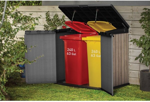 Hnědý plastový zahradní úložný box Deco – Keter