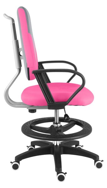 Dětská rostoucí židle Neoseat KINDER — látka, šedá / růžová