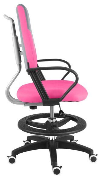 Dětská rostoucí židle Neoseat KINDER — látka, šedá / růžová