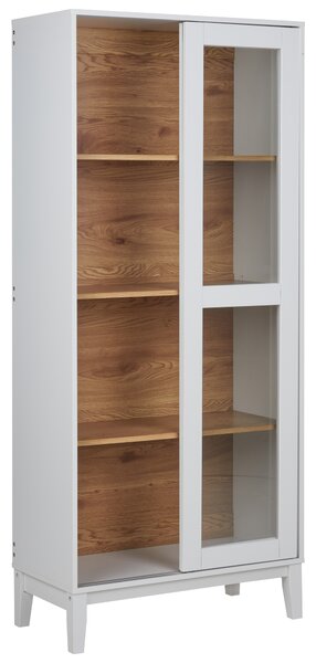 Skleněná vitrína RUMSON 80 cm Bílá