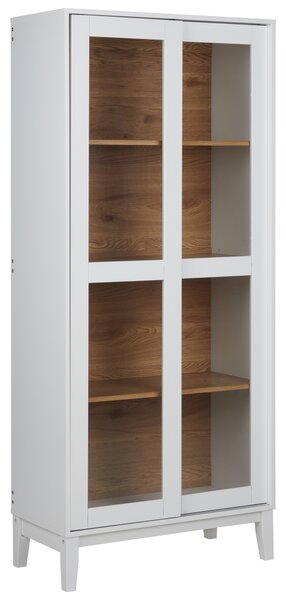 Skleněná vitrína RUMSON 80 cm Bílá