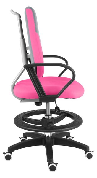 Dětská rostoucí židle Neoseat KINDER — látka, šedá / růžová