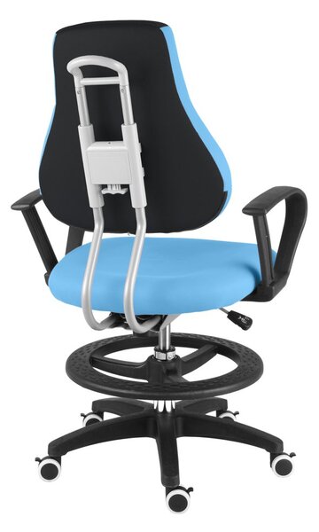 Dětská rostoucí židle Neoseat KINDER — látka, černá / světle modrá