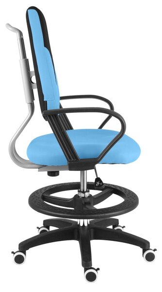 Dětská rostoucí židle Neoseat KINDER — látka, černá / světle modrá