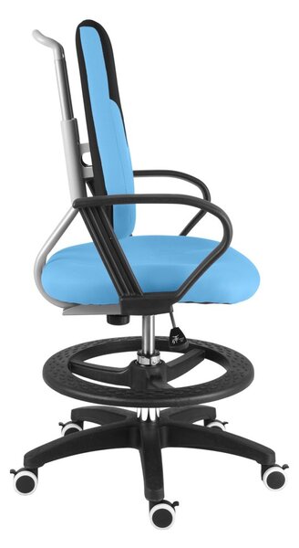 Dětská rostoucí židle Neoseat KINDER — látka, černá / světle modrá