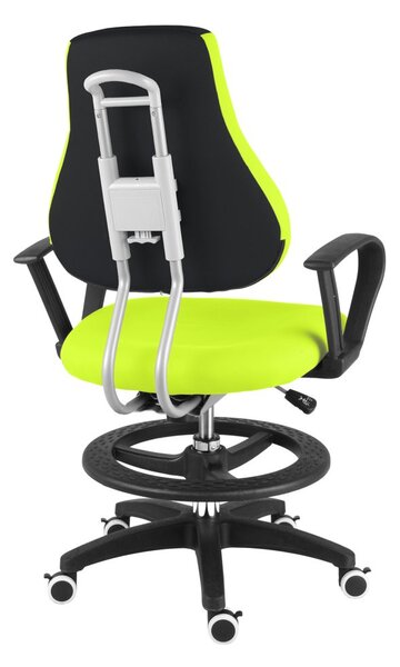 Dětská rostoucí židle Neoseat KINDER — látka, černá / reflexní zelená
