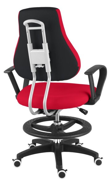 Dětská rostoucí židle Neoseat KINDER — látka, černá / červená