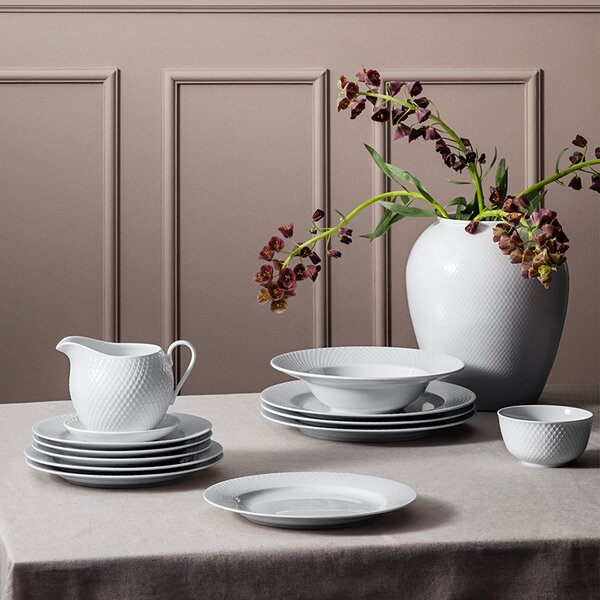 Porcelánový omáčník Rhombe Sauce Boat 67 cl Lyngby Porcelaen