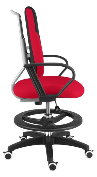 Dětská rostoucí židle Neoseat KINDER — látka, černá / červená
