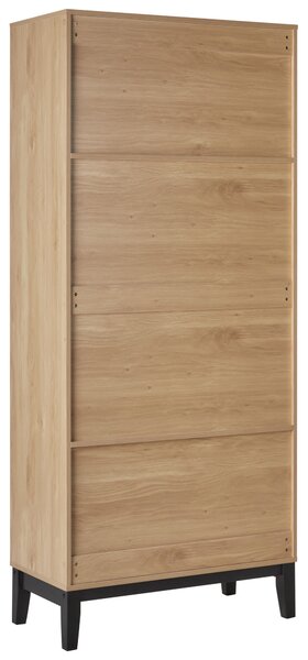 Skleněná vitrína RUMSON 80 cm Světle hnědá