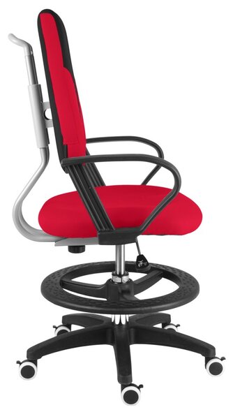 Dětská rostoucí židle Neoseat KINDER — látka, černá / červená