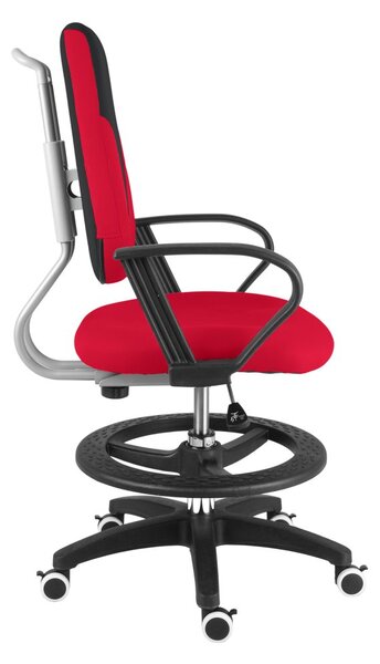 Dětská rostoucí židle Neoseat KINDER — látka, černá / červená