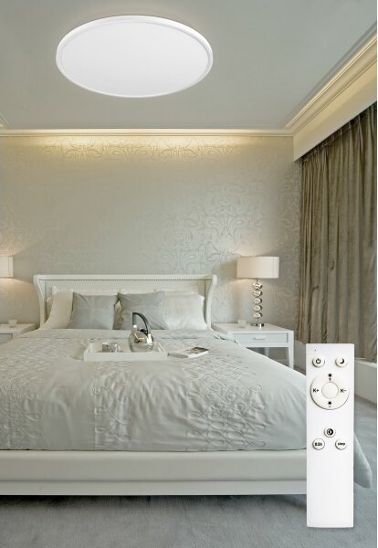 Top Light - LED Stmívatelné stropní svítidlo REVIT LED/70W/230V pr. 75 cm bílá