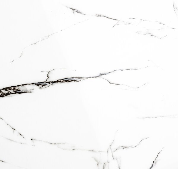 White Label Bílý mramorový jídelní stůl WLL MARU 110 cm