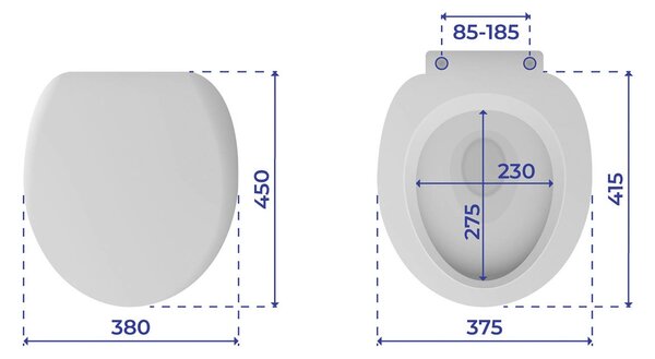 WC prkénko ASTERA - mechanismus Easy Close, Duroplast, WENKO