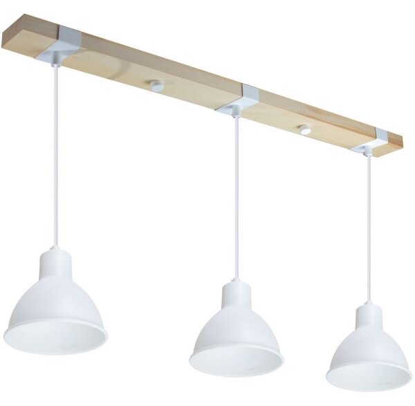 Lustr na lanku 3xE27/40W/230V bílá