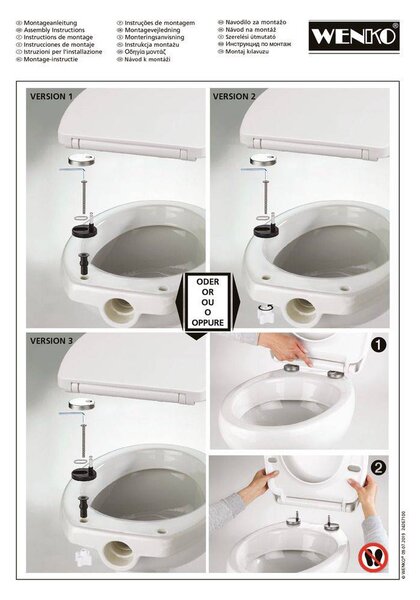 WC prkénko ASTERA - mechanismus Easy Close, Duroplast, WENKO