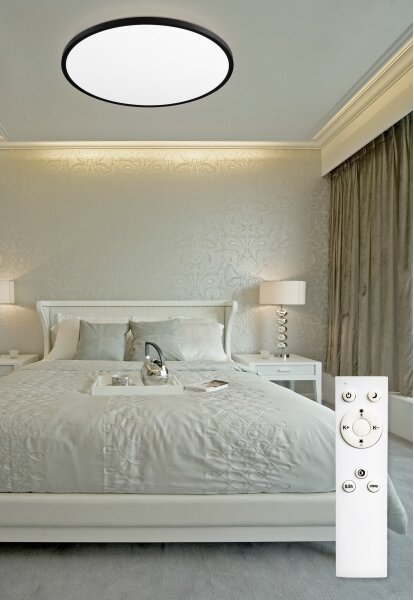 Top Light - LED Stmívatelné stropní svítidlo REVIT LED/70W/230V pr. 75 cm černá