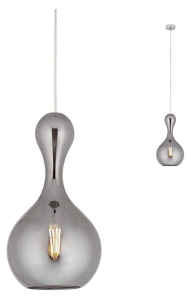 Redo 01-2259 - Lustr na lanku LOB 1xE27/42W/230V pr. 22 cm šedá