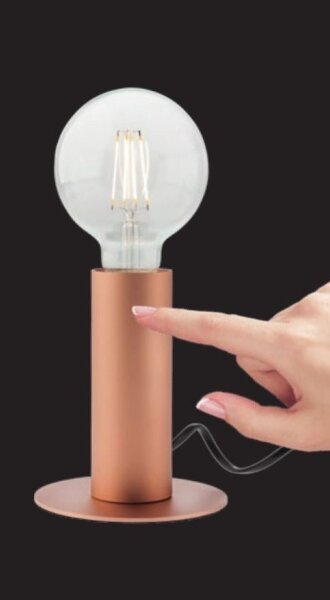 Redo 01-2131 - Dotyková stolní lampa RIVET 1xE27/42W/230V měď