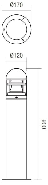 Redo 9946 - Venkovní lampa ARGO 1xE27/42W/230V IP54 hnědá