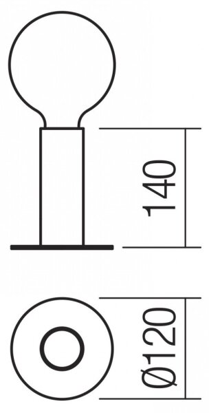 Redo 01-2131 - Dotyková stolní lampa RIVET 1xE27/42W/230V měď