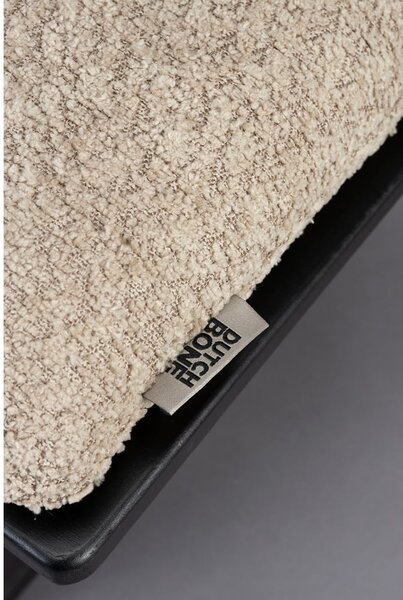 Béžová lavice z textilie bouclé Shiho – Dutchbone