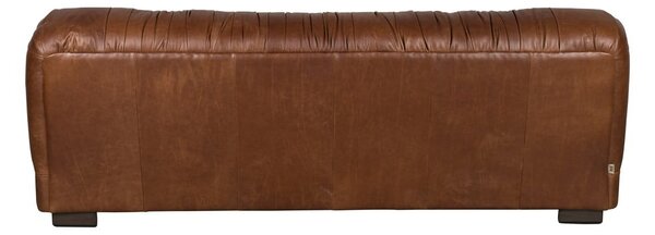 Hnědá kožená pohovka 214 cm Douglas – Dutchbone