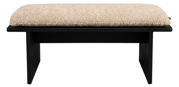 Béžová lavice z textilie bouclé Shiho – Dutchbone
