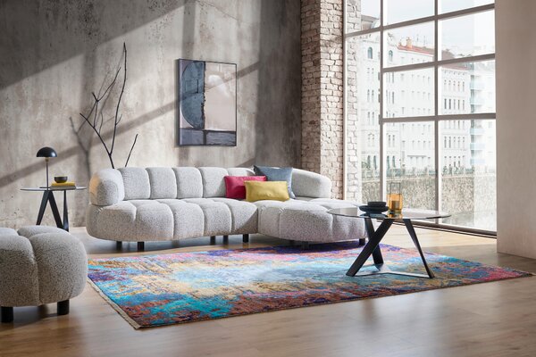 ROHOVÁ SEDAČKA, textil, šedobéžová Welnova - Sedací soupravy