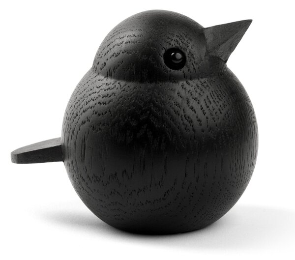 Dřevěný ptáček Baby Sparrow Black Stained Oak Novoform